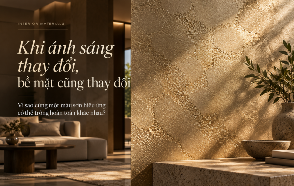 Khi ánh sáng thay đổi, bề mặt cũng thay đổi 